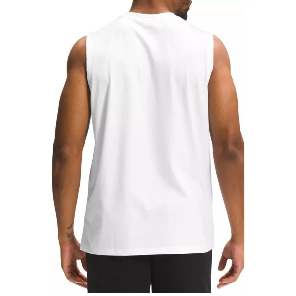 Mens The North Face Pride Cut Off Tank Top Size XL White Rainbow LGBTQ+ Logo NEW - Picture 2 of 3